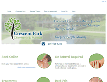 Tablet Screenshot of crescentparkchiro.com